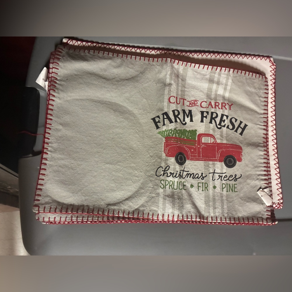 St Nicholas Square Farm fresh Christmas Placemat set of 6